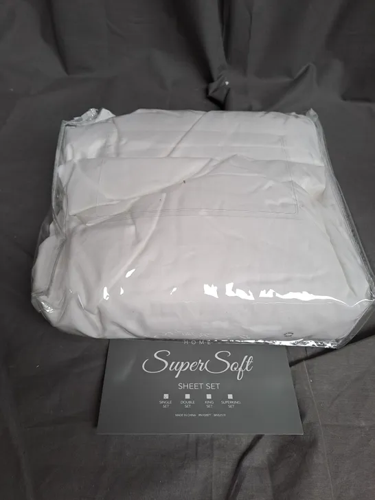 COZEE HOME SUPERSOFT SINGLE SHEET SET IN WHITE 