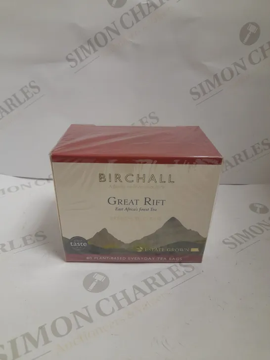 BOX OF 10 (80 BAGS PER BOX) SEALED BIRCHALL GREAT RIFT BREAKFAST BLEND TEA BAGS