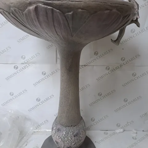 BOXED MY GARDEN STORIES FAIRY BIRD BATH IN GREY - COLLECTION ONLY