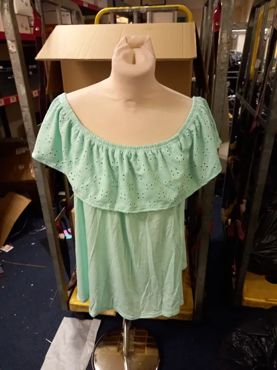 TEAL OFF THE SHOULDER TOP SIZE 20-22