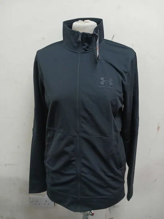 MENS UNDER ARMOUR BLACK QUARTER ZIP - SIZE SMALL