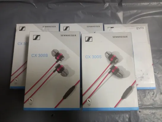 LOT OF 5 BOXED SENNHEISER CX 300S EARPHONES