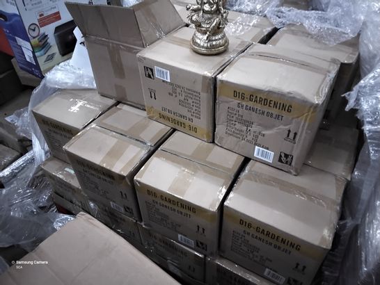 PALLET OF APPROXIMATELY 48 CASES EACH CONTAINING 4 GOLD EFFECT GANESH GARDEN ORNAMENTS - 192 TOTAL