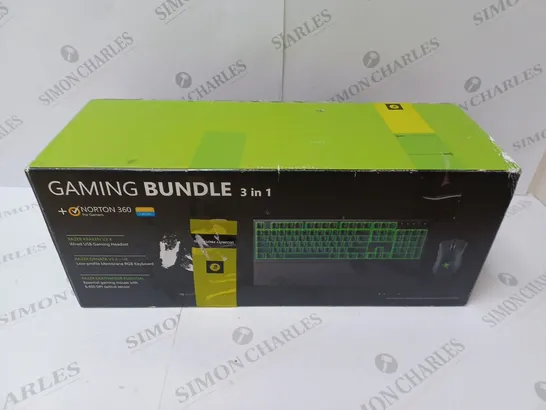 BRAND NEW BOXED RAZER GAMING BUNDLE 3 IN 1 TO INCLUDE - GAMING HEADSET, MEMBRANE RGB KEYBOARD AND ESSENTIAL GAMING MOUSE