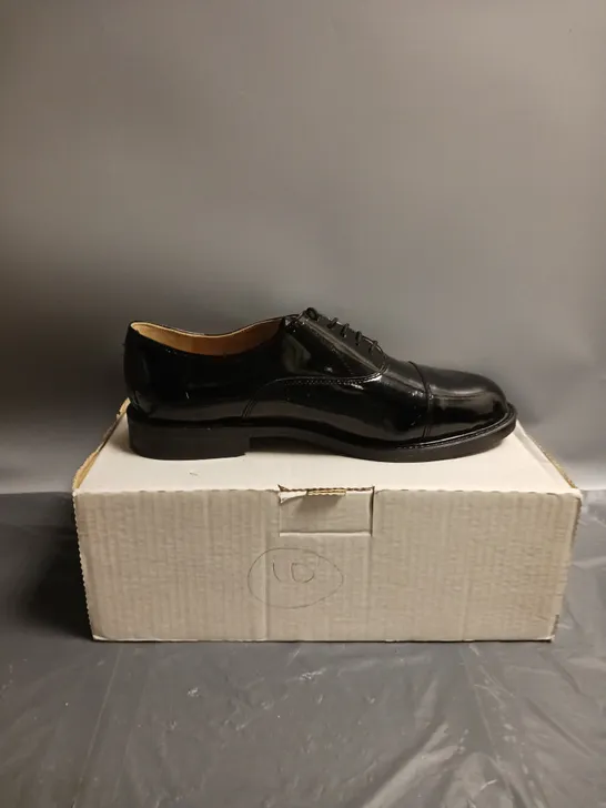 BOXED ORION BLACK PATENT MENS SHOES SIZE 10