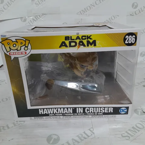 POP RIDES BLACK ADAM HAWKMAN IN CRUISER VINYL FIGURE - 286