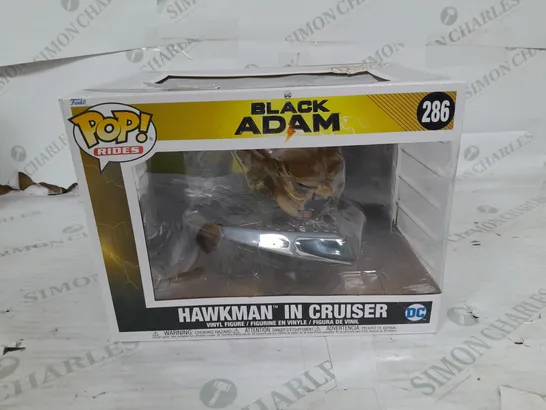 POP RIDES BLACK ADAM HAWKMAN IN CRUISER VINYL FIGURE - 286