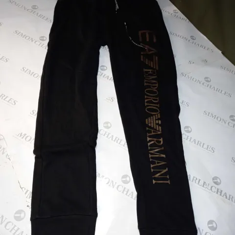 EMPORIO ARMANI LOGO JOGGERS IN BLACK - LARGE