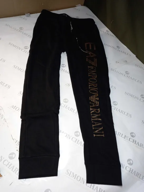 EMPORIO ARMANI LOGO JOGGERS IN BLACK - LARGE