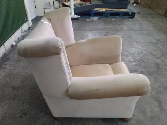 QUALITY DESIGNER ARMCHAIR - BEIGE FABRIC 