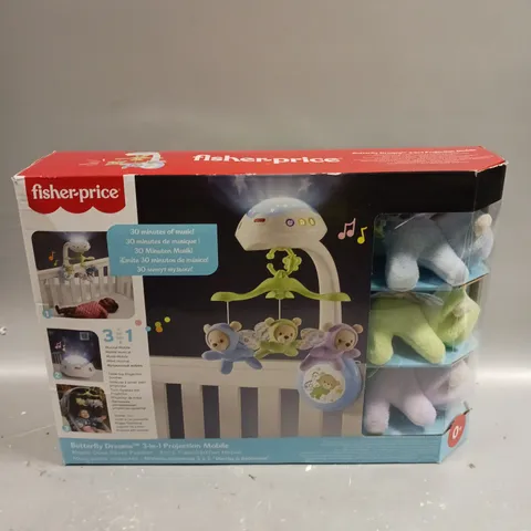 BOXED FISHER-PRICE BUTTERFLY DREAMS 3-IN-1 PROJECTION MOBILE 