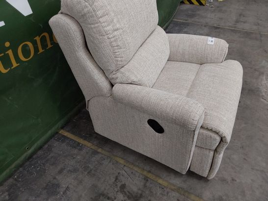 QUALITY BRITISH DESIGNER G PLAN NEWMARKET MANUAL RECLINING EASY CHAIR COPPICE SAND FABRIC 