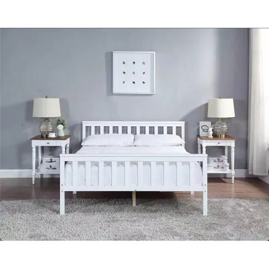 BOXED CONWAY BED FRAME - WHITE - SMALL DOUBLE (1 BOX)