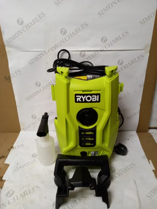 RYOBI RY110PWA 1400W 110BAR PRESSURE WASHER, HYPER GREEN