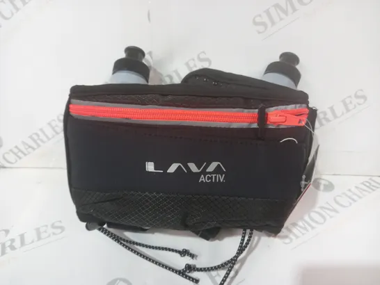 LAVA ACTIVE HYDRABELT RUNNING BELT IN BLACK/ORANGE