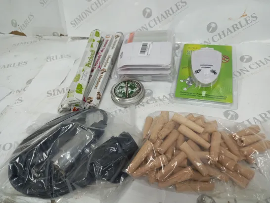  BOX OF ASSORTED HOUSEHOLD ITEMS TOO INCLUDE MULTI - TOOLS  , WAX AND PEST REPELLERS  