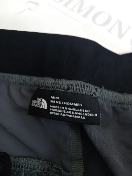 NORTH FACE GREY/BLACK TRACK BOTTOMS-MEDIUM