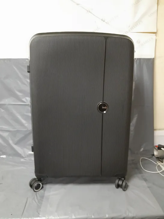 ROCK LUGGAGE HUDSON 8 WHEEL PP HARDSHELL LARGE SUITCASE - BLACK - COLLECTION ONLY