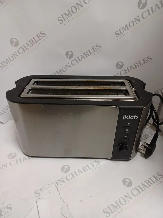 BOXED IKICH 4 SLICE STAINLESS STEEL TOASTER 