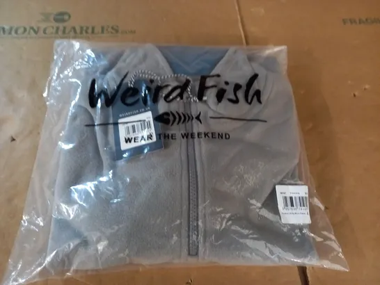 BAGGED WEIRDFISH HUDSON 1/4 ZP MICRO FLEECE IN GREY - XL