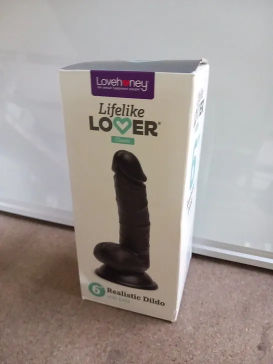 BOXED LOVEHONEY LIFELIKE LOVER CLASSIC 6" REALISTIC DILDO WITH BALLS