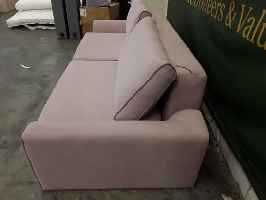 QUALITY DESIGNER 3 SEATER SOFA WITH STORAGE - PINK FABRIC