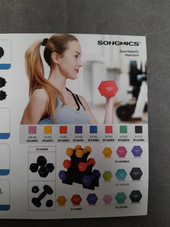 BOXED SONGMICS SYL69BK DUMBBELL SET