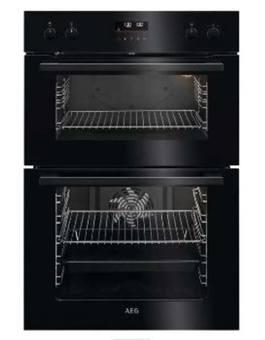 AEG DCE531160B BUILT IN ELECTRIC DOUBLE OVEN - BLACK - A/A RATED