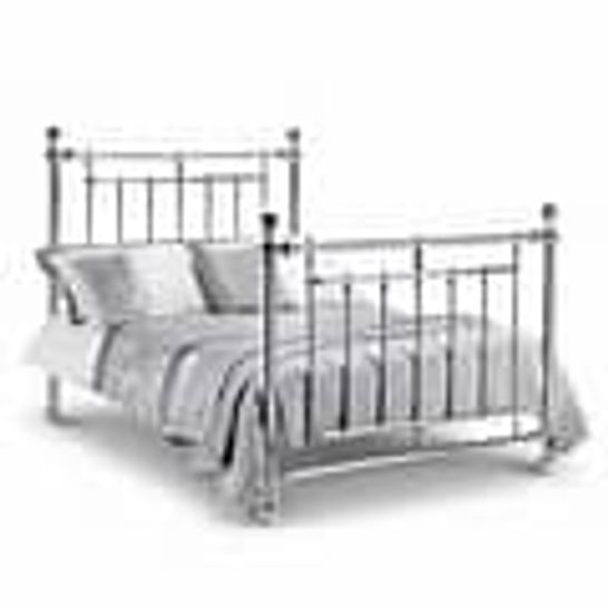 BOXED EMPRESS 150CM CHROME BED FRAME - 2 BOXES COMPLETE