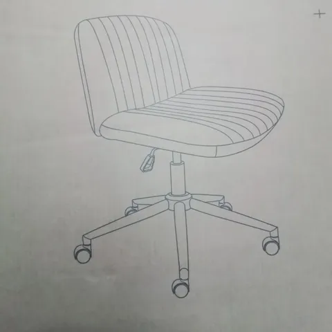 A BOXED SWIVEL HEIGHT ADJUSTABLE OFFICE CHAIR 