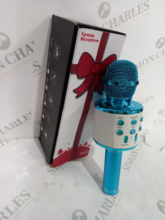 BOXED METALIC BLUE WS-858L KARAOKE MICROPHONE 