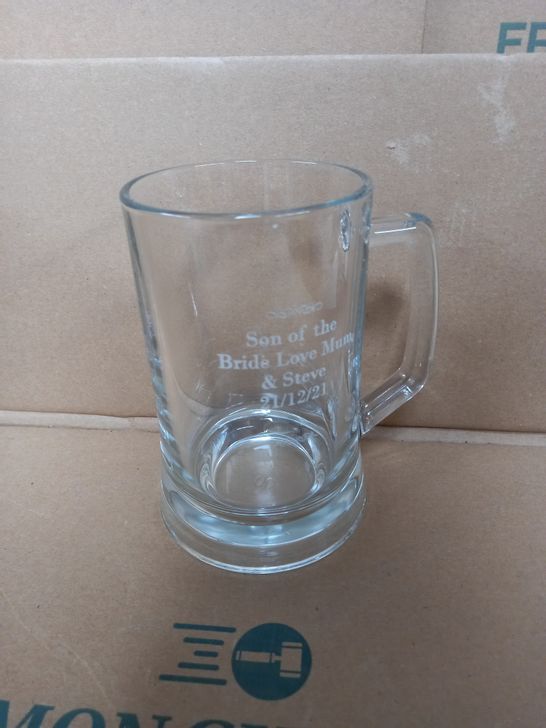 PERSONALISED DECROTIVE GLASS TANKARD RRP £20