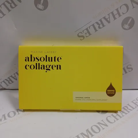 BOXED SEALED MAXINE LACEBY ABSOLUTE COLLAGEN ORAL SUPPLEMENTS - 14 X 10ML ORIGINAL LEMON 