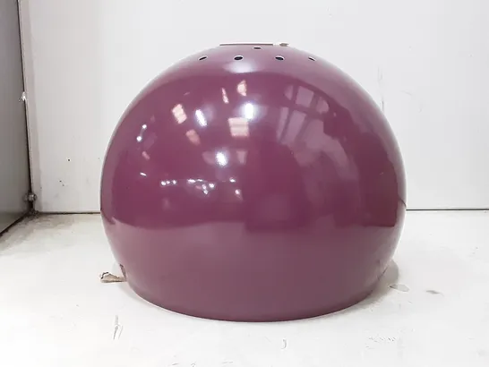 BOXED BROOKER 1 LIGHT DOME PENDANT , PURPLE