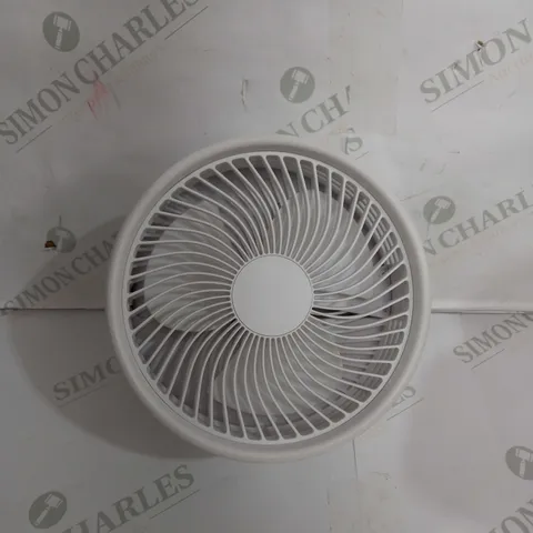 BELL & HOWELL RECHARGEABLE EXTENDABLE DESK & FLOOR FAN, WHITE