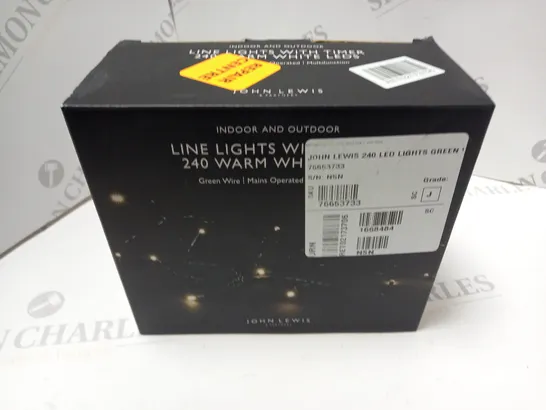 BOXED JOHN LEWIS LINE LIGHTS WITH TIMER 240 WARM WHITE LEDS