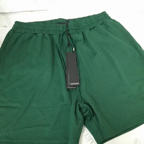 REPRESENT OWNERS CLUB MESH SHORTS IN GREEN - XL