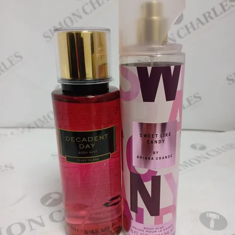 LOT OF 2 BODY MISTS INCLUDES 236ML ARIANNE GRANDE AND 250ML RIVER ISLAND