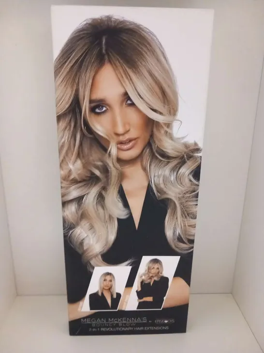 BOXED MEGAN MCKENNA'S BOUNCY BLOW 2 IN 1 REVOLUTIONARY HAIR EXTENSIONS ASJ BLONDE MM HAIR PIECE 21180