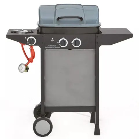 2 GAS BURNING BBQ WITH SIDE BURNER