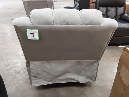 DESIGNER GREY FABRIC RECLINER ARM CHAIR (1 ITEM)