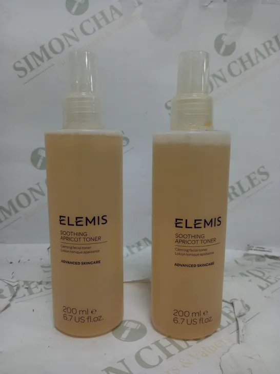 2 X ELEMIS SOOTHING APRICOT TONER