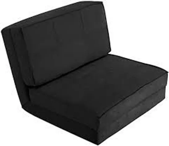 BOXED COSTWAY FOLDING 5 POSITION CONVERTIBLE SLEEPER BED ARMCHAIR LOUNGE - BLACK