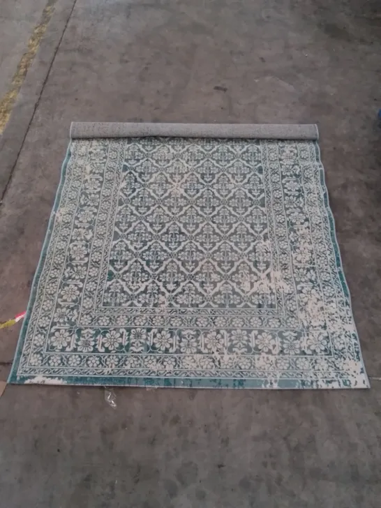 ULVERSTON TEAL RUG 220X160CM