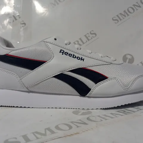 BOXED PAIR OF REEBOK ROYAL CL JOGGER 3 SHOES IN WHITE UK SIZE 9.5