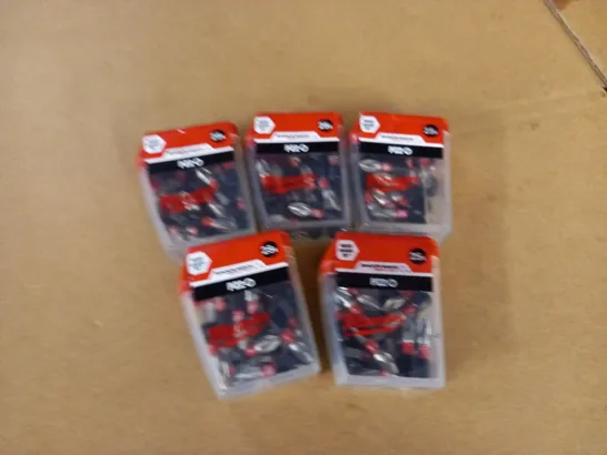 LOT OF 5 MILWAUKEE 25X PZ2 DRILL BIT SETS