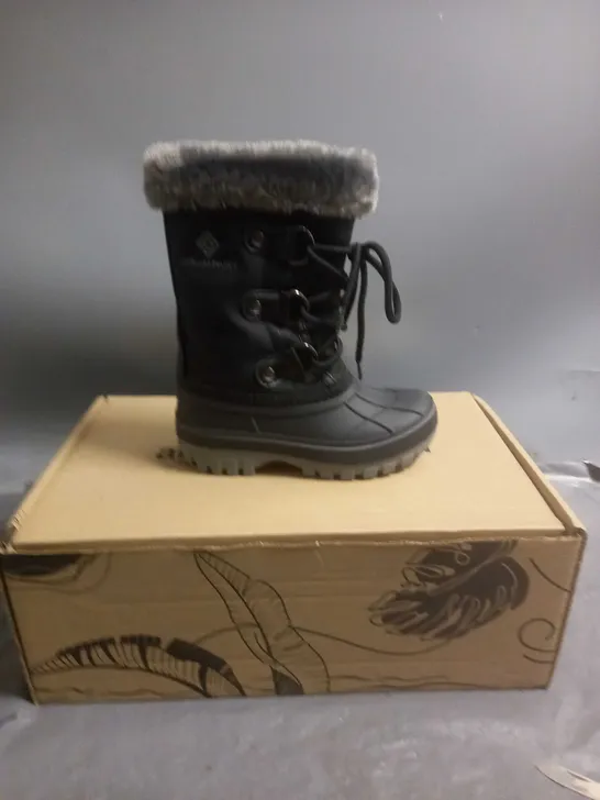 DREAM PAIRS CHILDREN'S WINTER LACE UP FLEECE LINED BOOTS SIZE 10