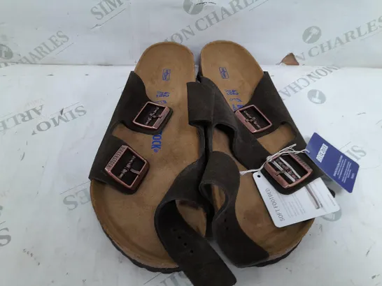 PAIR OF BIRKENSTOCK SATCHEL SANDALS IN BROWN - SIZE 42