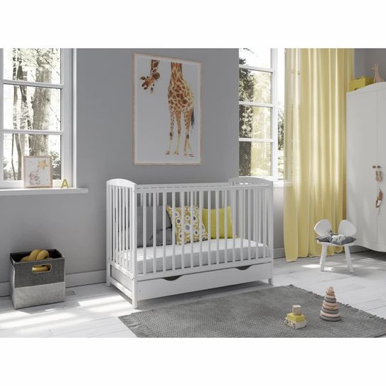 BOXED AMBURGEY COT WITH MATTRESS 