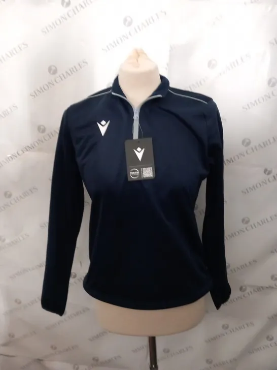 BAGGED MACRON HAVEL 1/4 ZIP TOP NAVY SIZE S